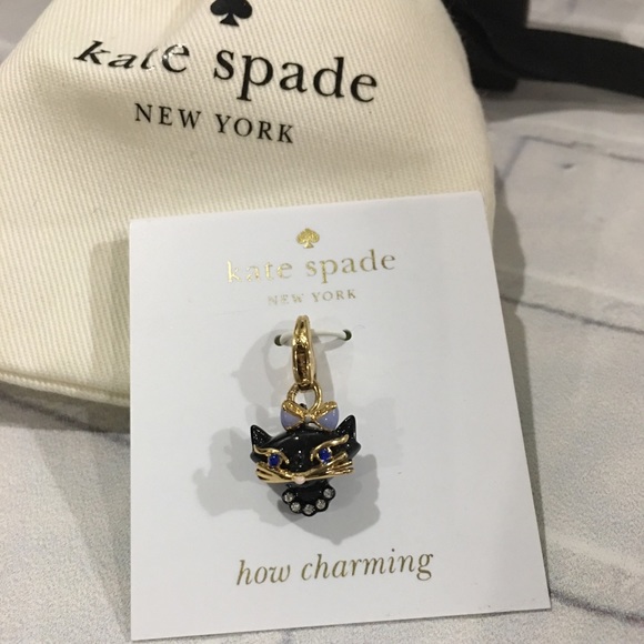 Kate spade How charming Kitty Cat Jeweled charm